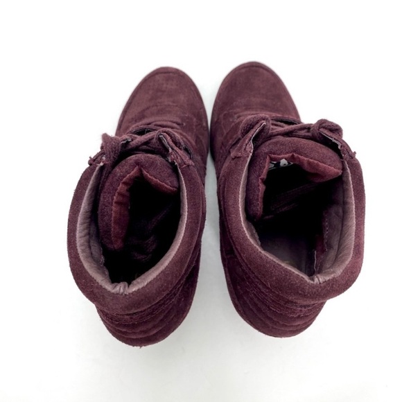 Ash Bowie Suede Wedge Sneaker In Burgundy Brand New without Tag Size 8/38 - Picture 8 of 12